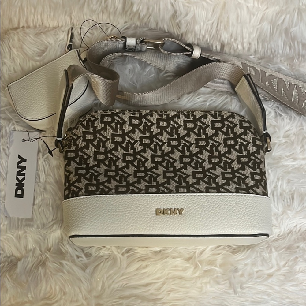 🆕 DKNY Brown and White Women's Bag New